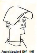 L'homme à la casquette. André Marchand. Logo de Treiz'Olympe.